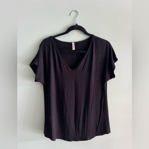 Classic Black V-Neck Top - Made In Canada